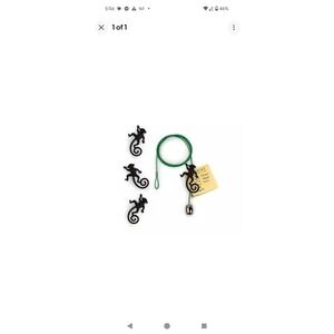 Cable Photo Holder w/ Magnets Monkey Black - Wire Green by Kikkerland (in box)